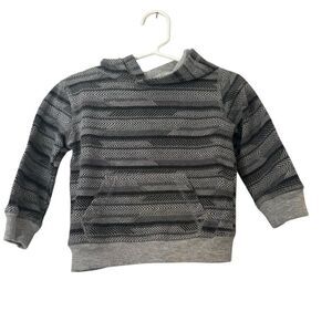 Kidgets Gray  Patterned Hoodie Sweatshirt